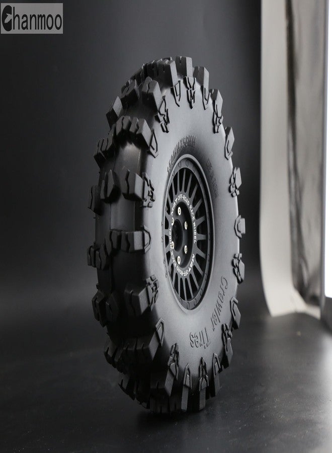 Chanmoo 2.2 RC Crawler Tires Soft Rubber Mud Snow Swamper Tyres OD 150mm For 1/10 RC Rock Crawler Car Axial SCX10 90047 D90 TF2 Tamiya CC01 Traxxas TRX4 2.2 inch Beadlock Wheel Rims 4PCS - Image 3